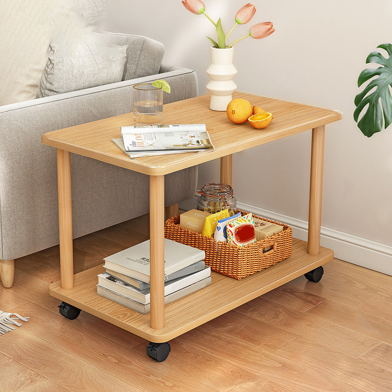 Modernistic Geometric End Slide Table 18.5" Tall Side End Table