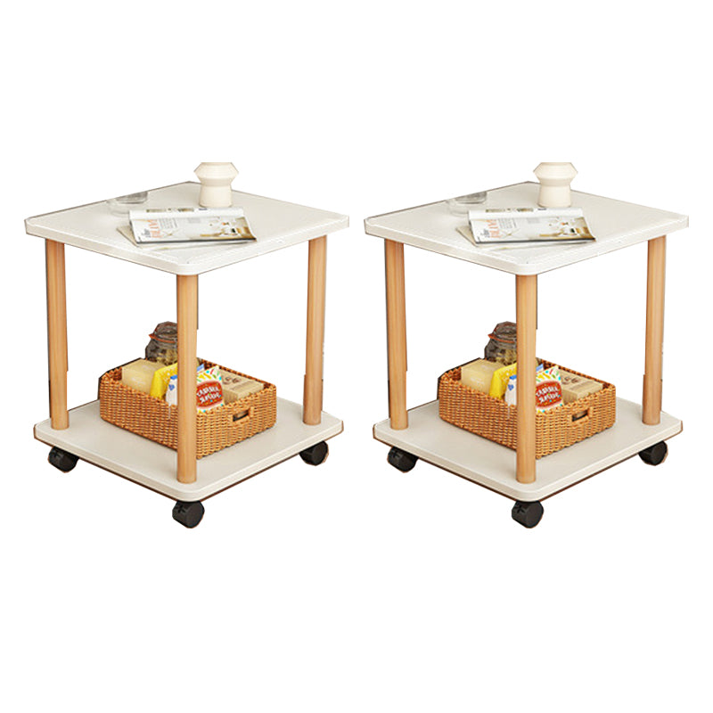 Modernistic Geometric End Slide Table 18.5" Tall Side End Table