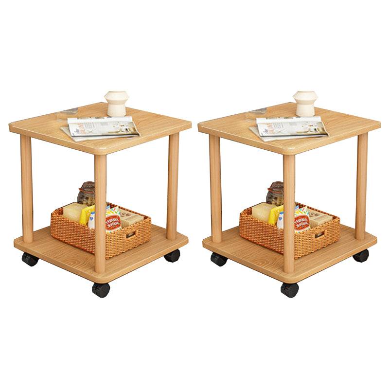 Modernistic Geometric End Slide Table 18.5" Tall Side End Table