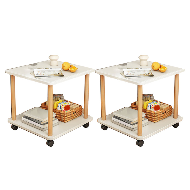 Modernistic Geometric End Slide Table 18.5" Tall Side End Table