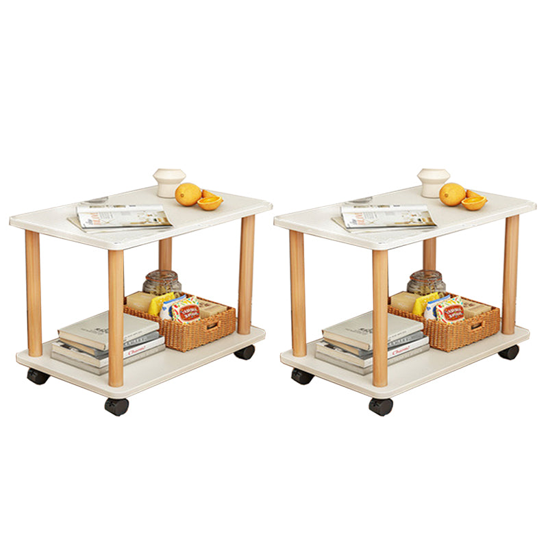 Modernistic Geometric End Slide Table 18.5" Tall Side End Table