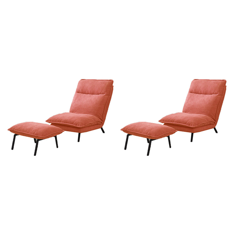 30.11" Wide Velvet Convertible Chair Armless Chair with Removable Cushions