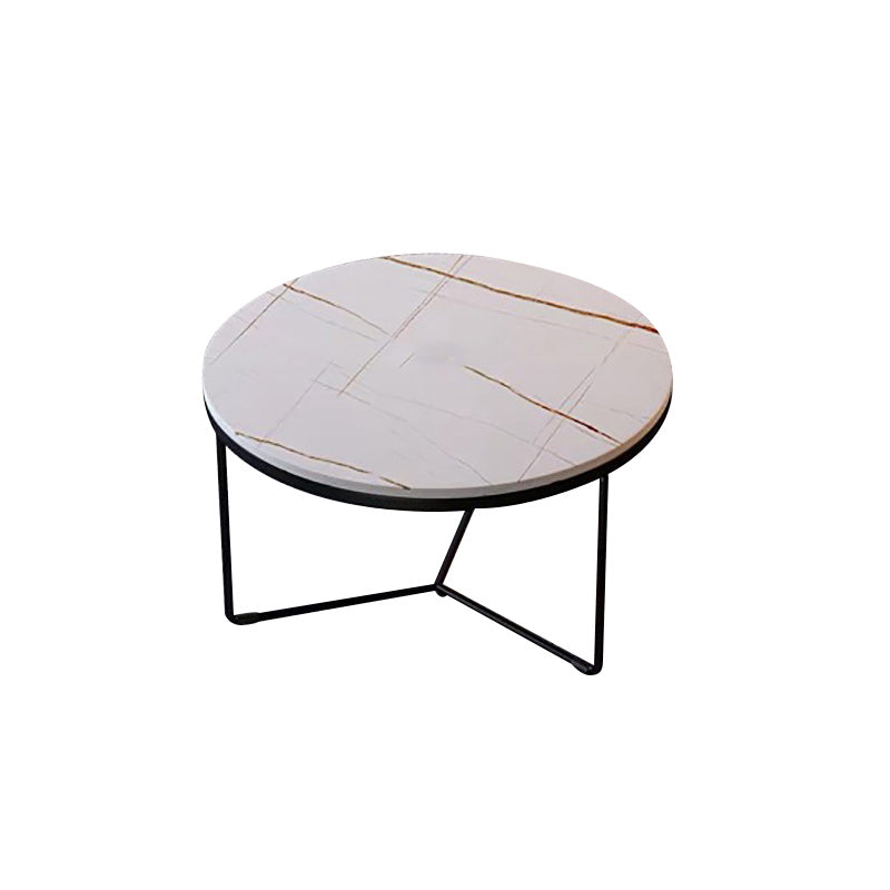 Round Slate Coffee Table Minimalist Coffee Table for Living Room