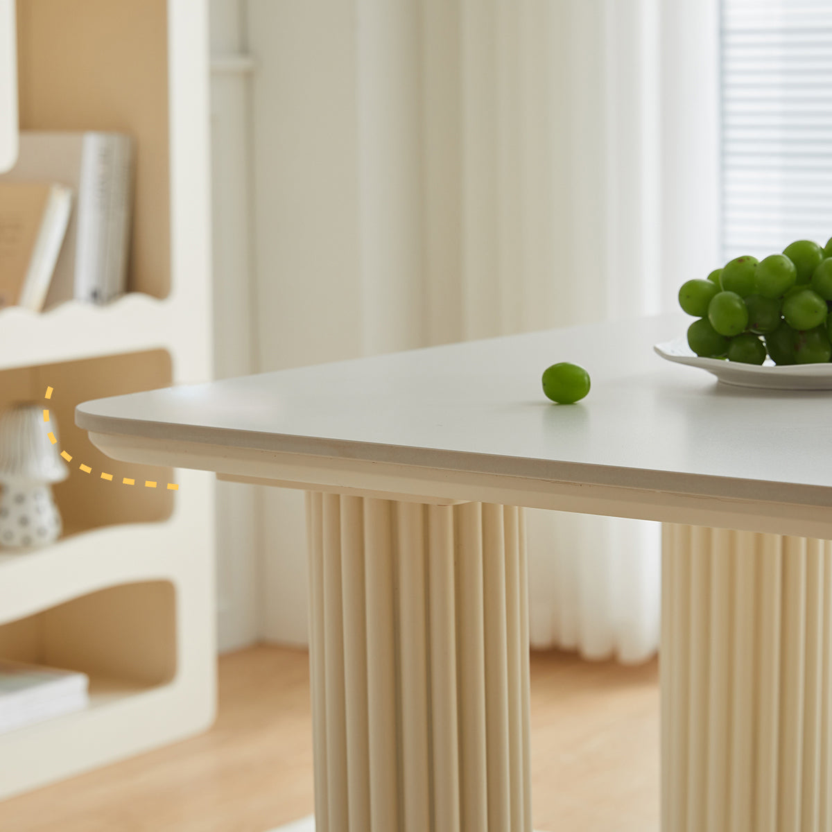 Contemporary Office Desk Peninsula White Writing Desk for Office