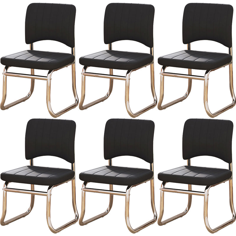 19"W Contemporary Desk Chair No Wheels Upholstered Office Chair