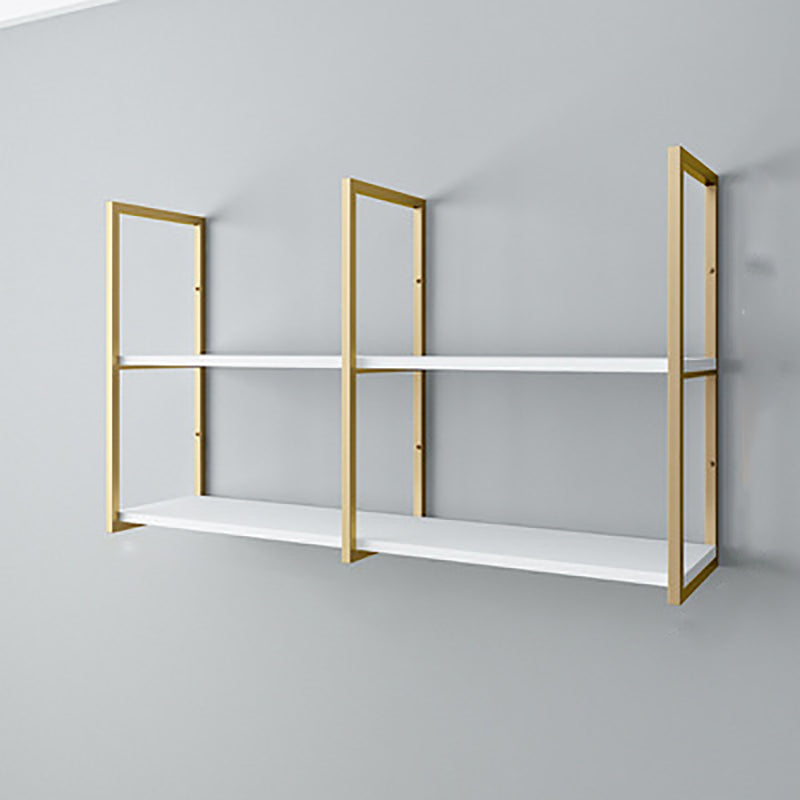 Etagere Bookcase with Wall Mounted Shelves Metal Bookshelf for Home Office