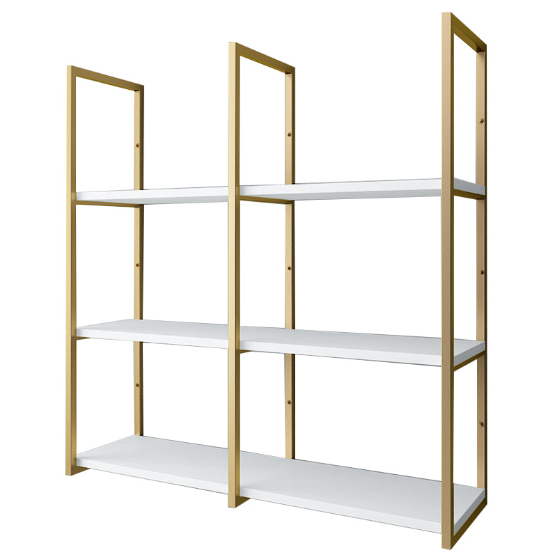 Etagere Bookcase with Wall Mounted Shelves Metal Bookshelf for Home Office