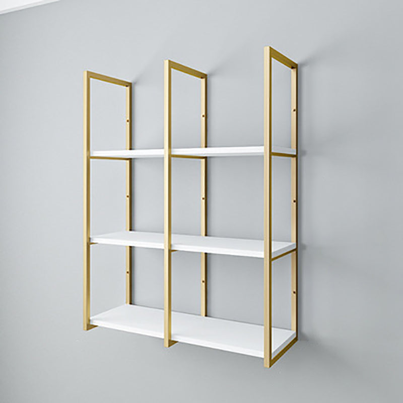 Etagere Bookcase with Wall Mounted Shelves Metal Bookshelf for Home Office