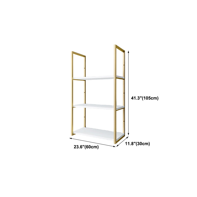 Etagere Bookcase with Wall Mounted Shelves Metal Bookshelf for Home Office