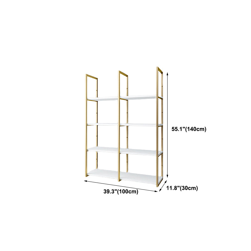Etagere Bookcase with Wall Mounted Shelves Metal Bookshelf for Home Office
