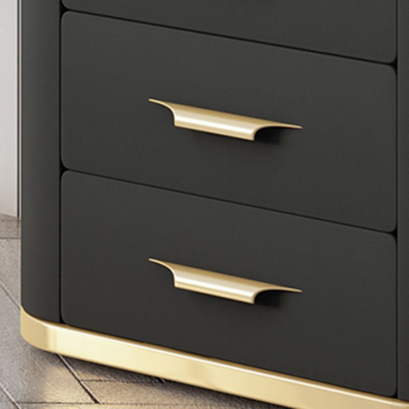Glam Chest Bedroom Stone Vertical Storage Chest with 5 Drawers