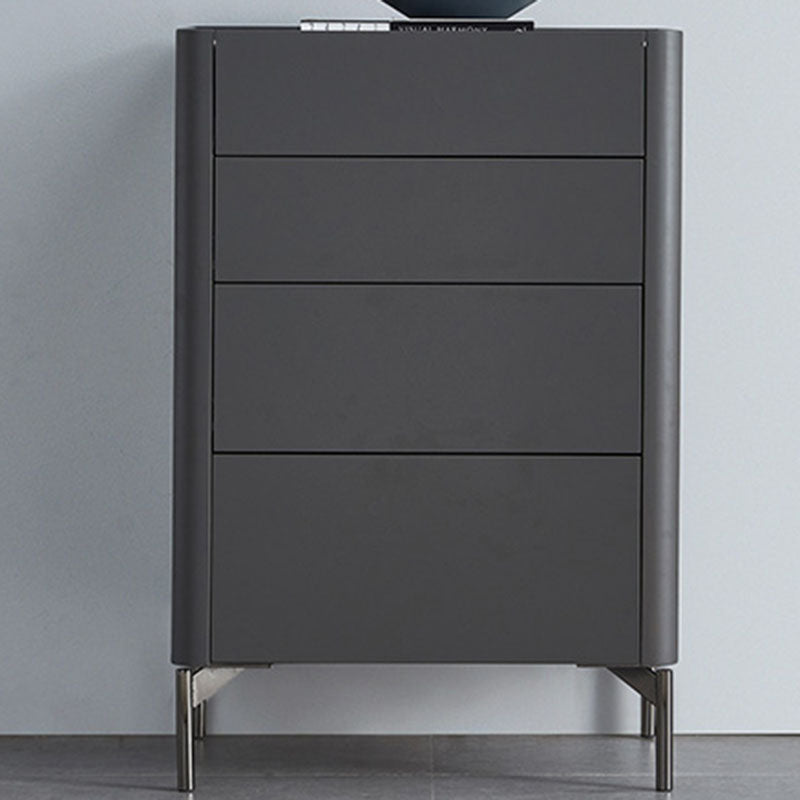 Contemporary Stone Storage Chest Vertical Bedroom Chest with Drawers