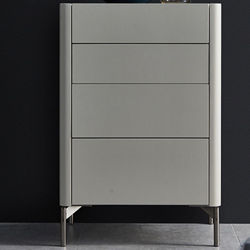 Contemporary Stone Storage Chest Vertical Bedroom Chest with Drawers