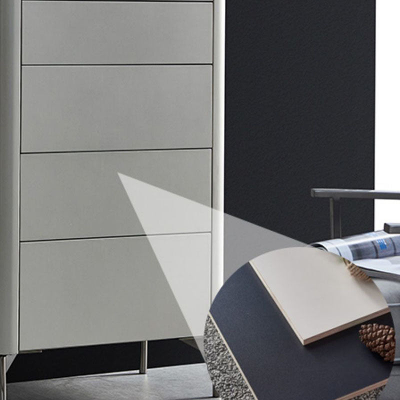 Contemporary Stone Storage Chest Vertical Bedroom Chest with Drawers