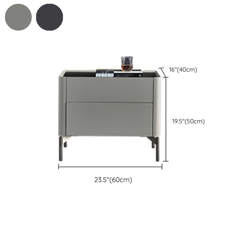 Contemporary Stone Storage Chest Vertical Bedroom Chest with Drawers