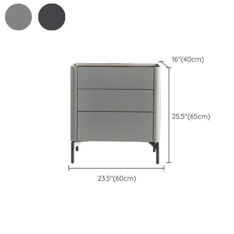 Contemporary Stone Storage Chest Vertical Bedroom Chest with Drawers