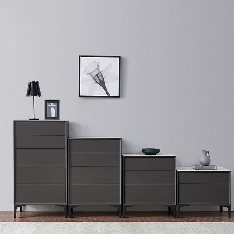 Bedroom Contemporary Stone Storage Chest Vertical Chest with Drawers