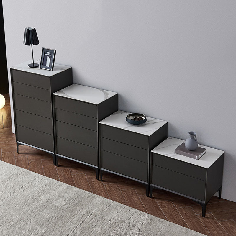 Bedroom Contemporary Stone Storage Chest Vertical Chest with Drawers