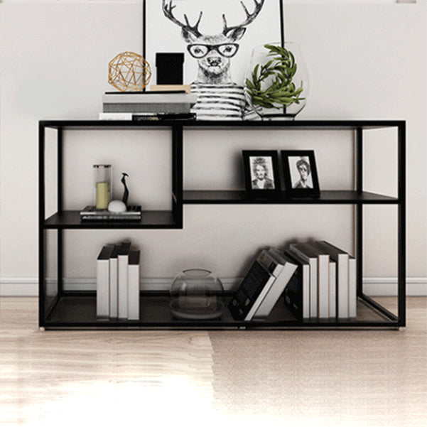 29.53-inch Tall Modern Console Table Iron Accent Table with Shelves