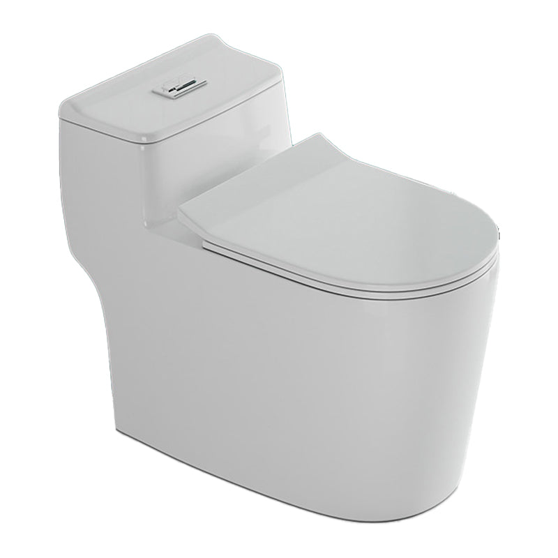 Traditional One Piece Toilet Floor Mounted White Toilet Bowl for Washroom