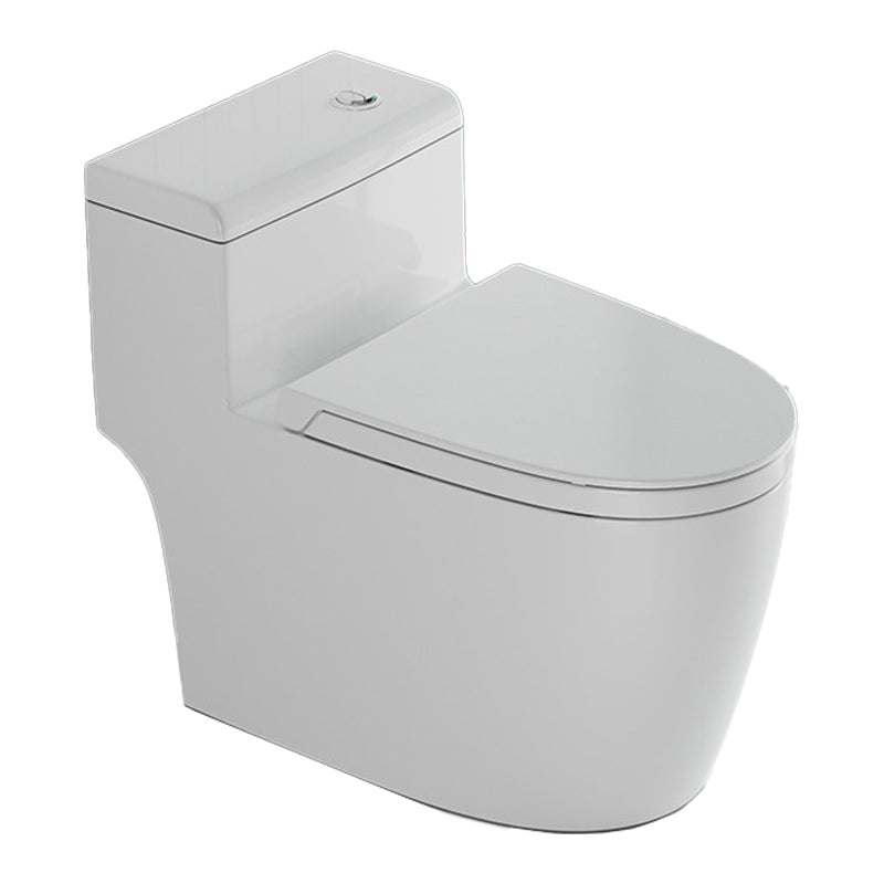Traditional One Piece Toilet Floor Mounted White Toilet Bowl for Washroom