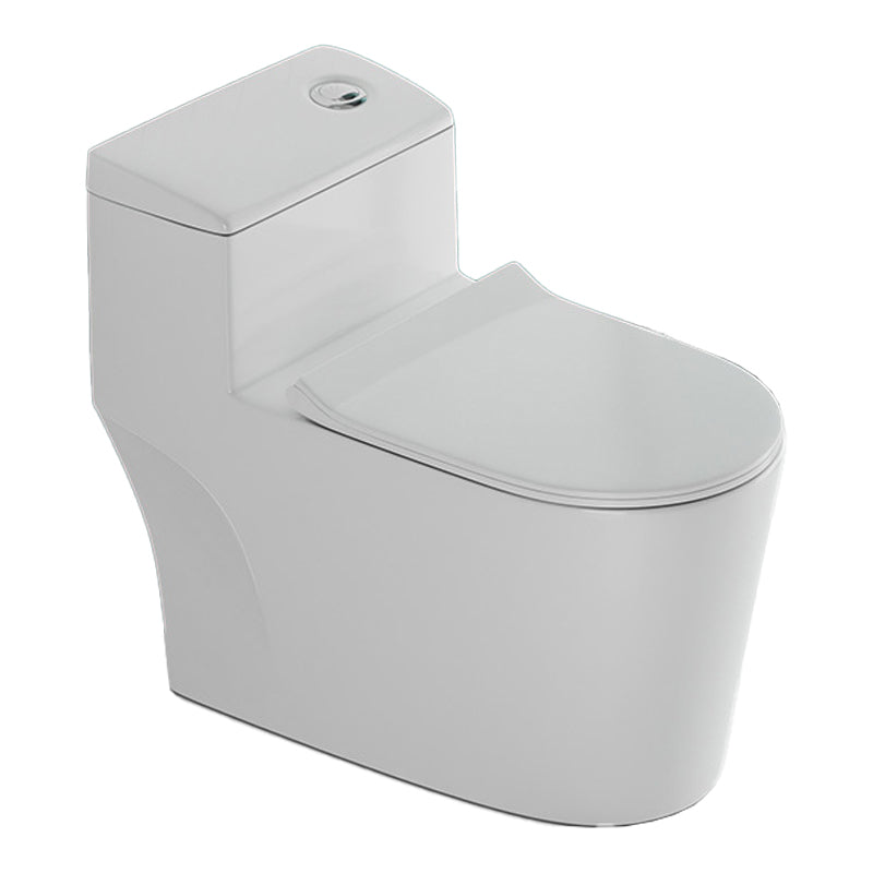 Traditional One Piece Toilet Floor Mounted White Toilet Bowl for Washroom