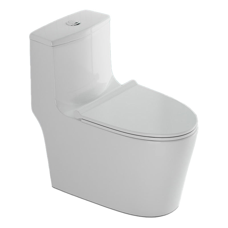Traditional One Piece Toilet Floor Mounted White Toilet Bowl for Washroom