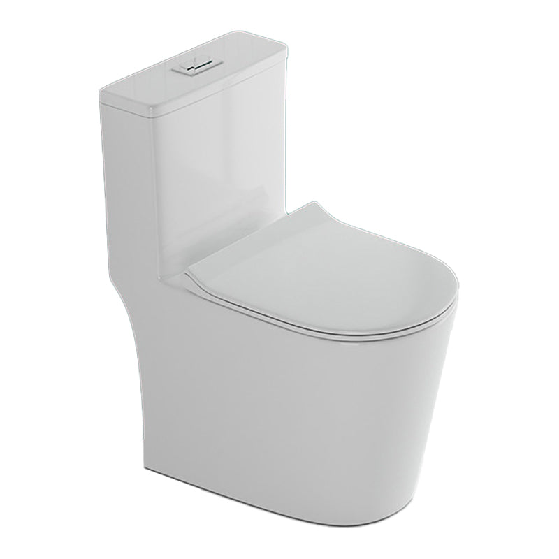 Traditional One Piece Toilet Floor Mounted White Toilet Bowl for Washroom