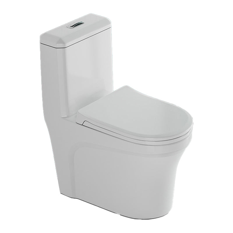 Traditional One Piece Toilet Floor Mounted White Toilet Bowl for Washroom