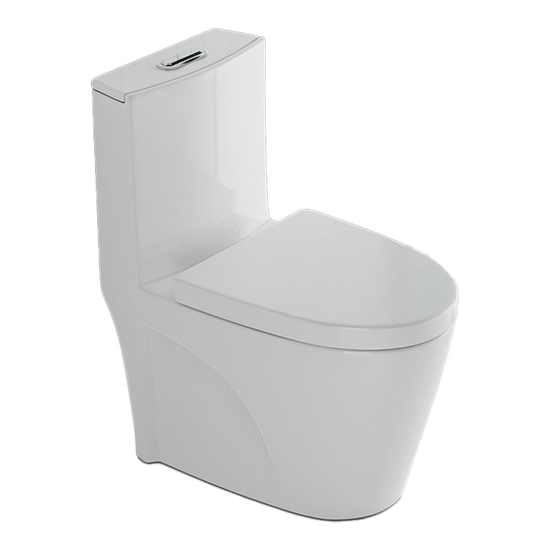 Traditional One Piece Toilet Floor Mounted White Toilet Bowl for Washroom