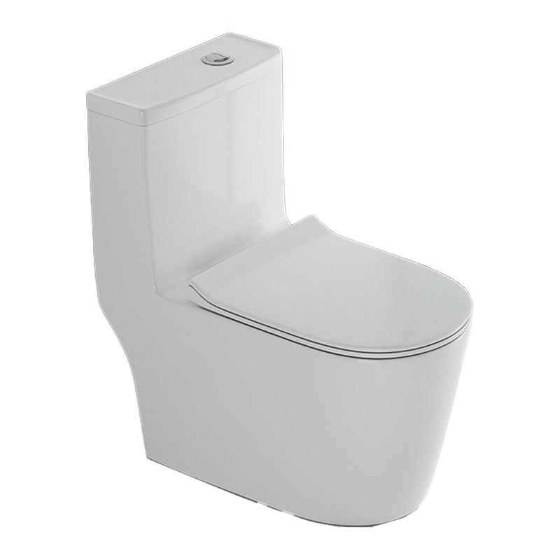 Traditional One Piece Toilet Floor Mounted White Toilet Bowl for Washroom
