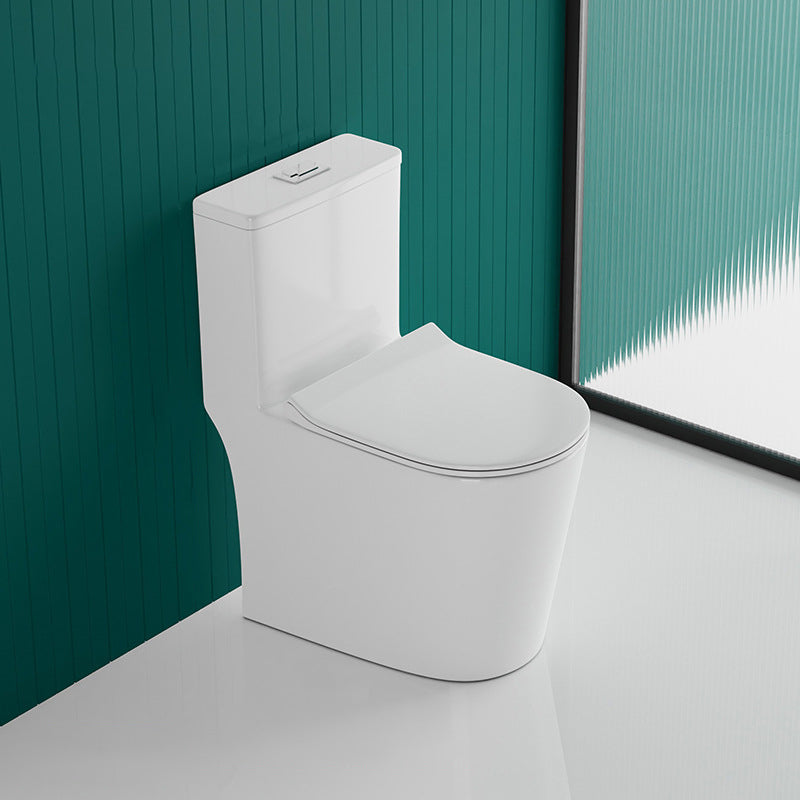 Traditional One Piece Toilet Floor Mounted White Toilet Bowl for Washroom