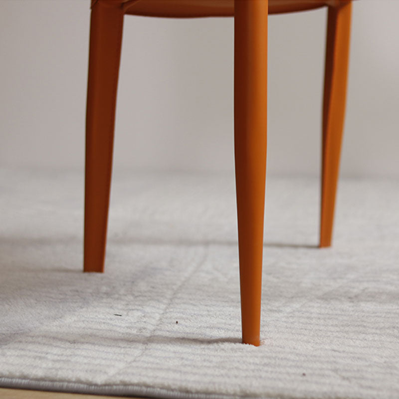 Designer Style Armless Chair Parson Back Side Leather Chair for Restaurant