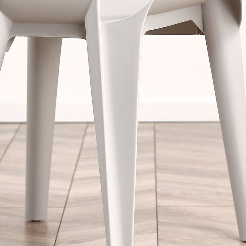 Modern Open Back Side Chair Plastic Arm Chair for Dining Room Bedroom