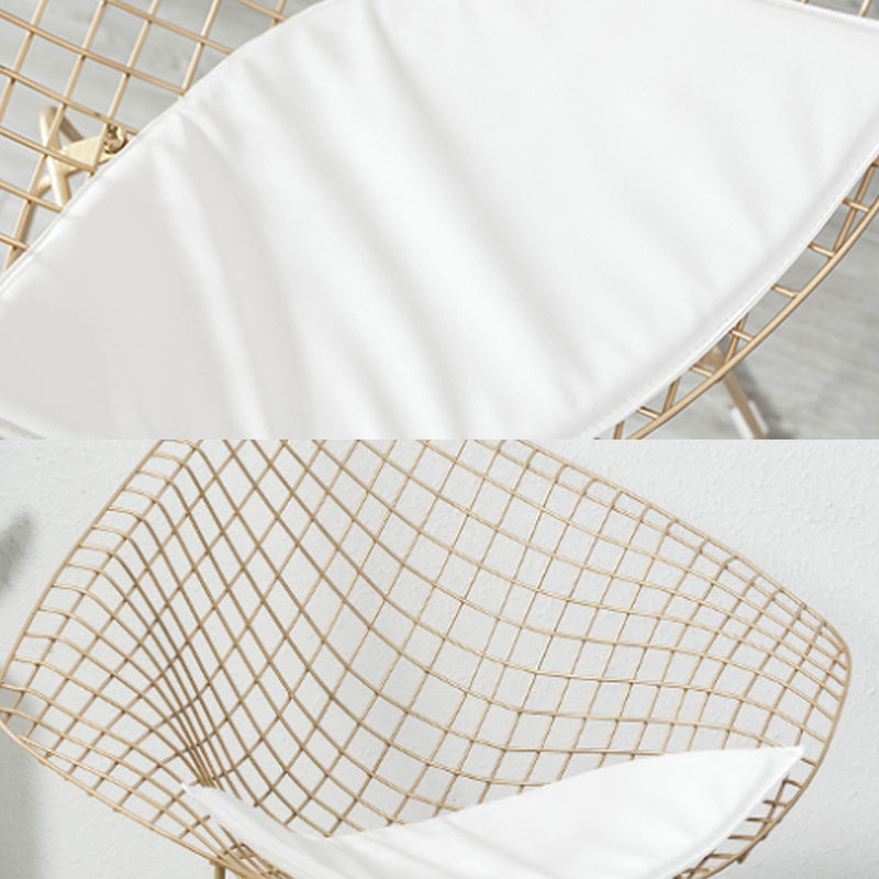 Industrial Style Arm Chair Cross Back Side Metal Chair for Dining Room