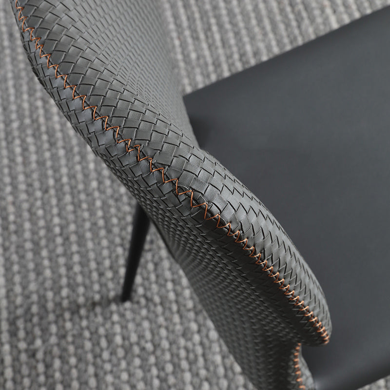 Industrial Style Chair Dining Armless Chair for Kitchen with Metal Legs