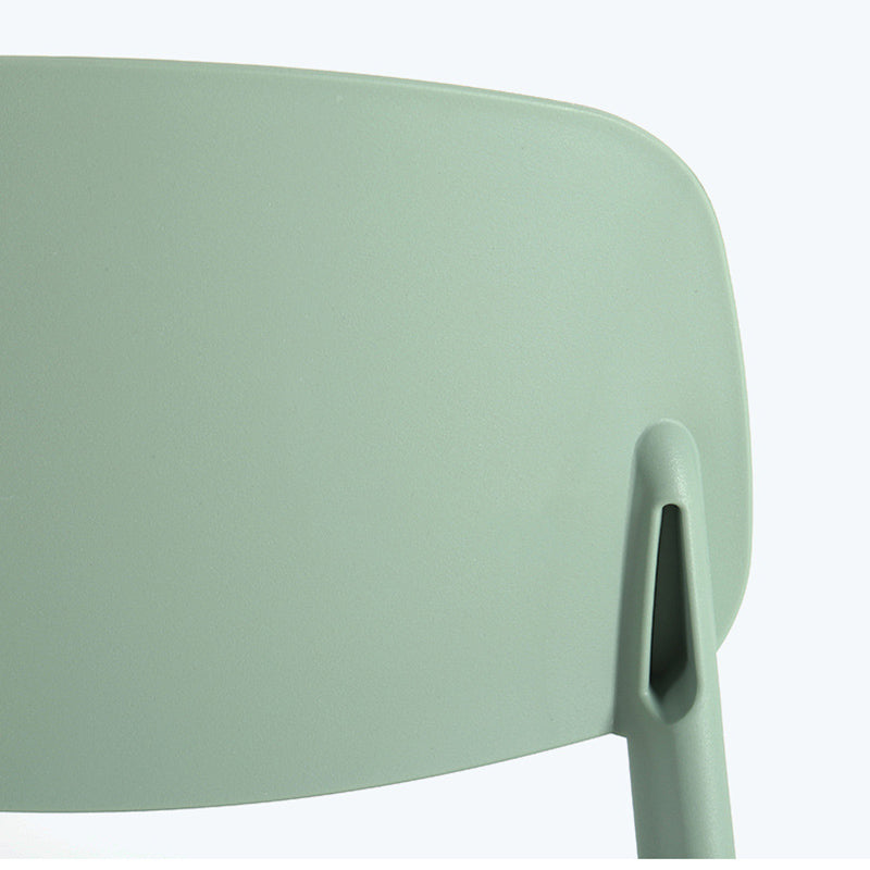 Modern Style Chair Dining Open Back Armless Chair for Kitchen with Plastic Legs