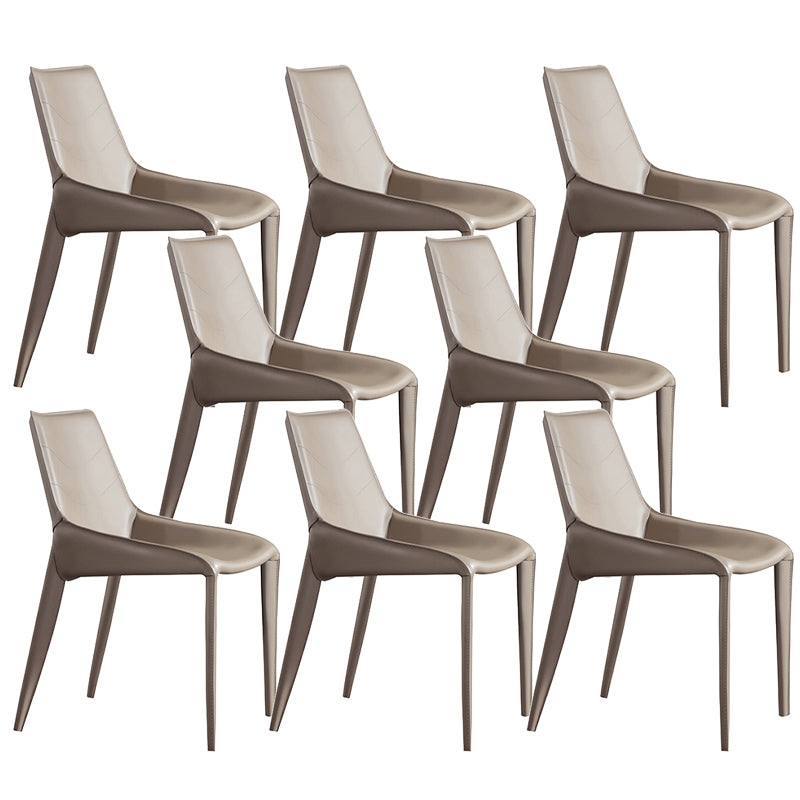 Contemporary Upholstered Dining Chairs Faux Leather Dining Room Chair