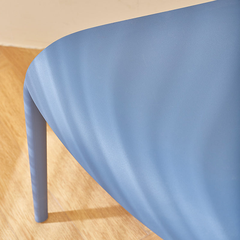 Nordic Open Back Side Chair Plastic Indoor Armless Chair for Dining Room