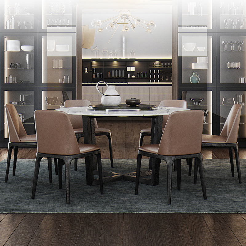 Industrial Dining Side Chair Upholstered Dining Accent Chair