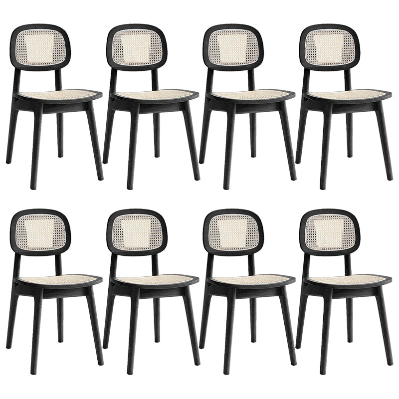 Traditional Style Dining Chair Solid Wood Cane Back Side Chair