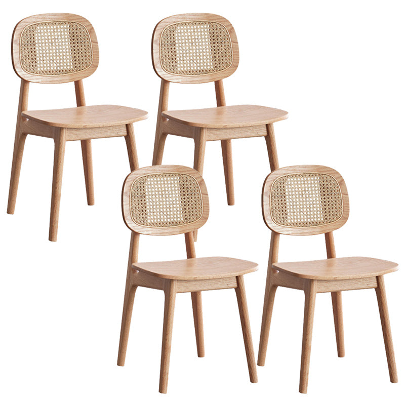 Traditional Style Dining Chair Solid Wood Cane Back Side Chair