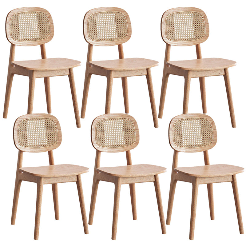 Traditional Style Dining Chair Solid Wood Cane Back Side Chair