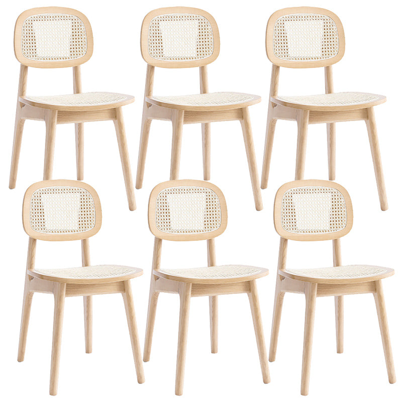 Traditional Style Dining Chair Solid Wood Cane Back Side Chair