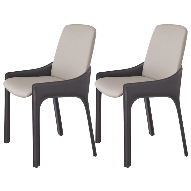 Faux Leather Arm Dining Chairs Modern Home Dining Side Chair