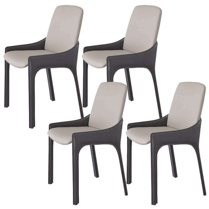 Faux Leather Arm Dining Chairs Modern Home Dining Side Chair