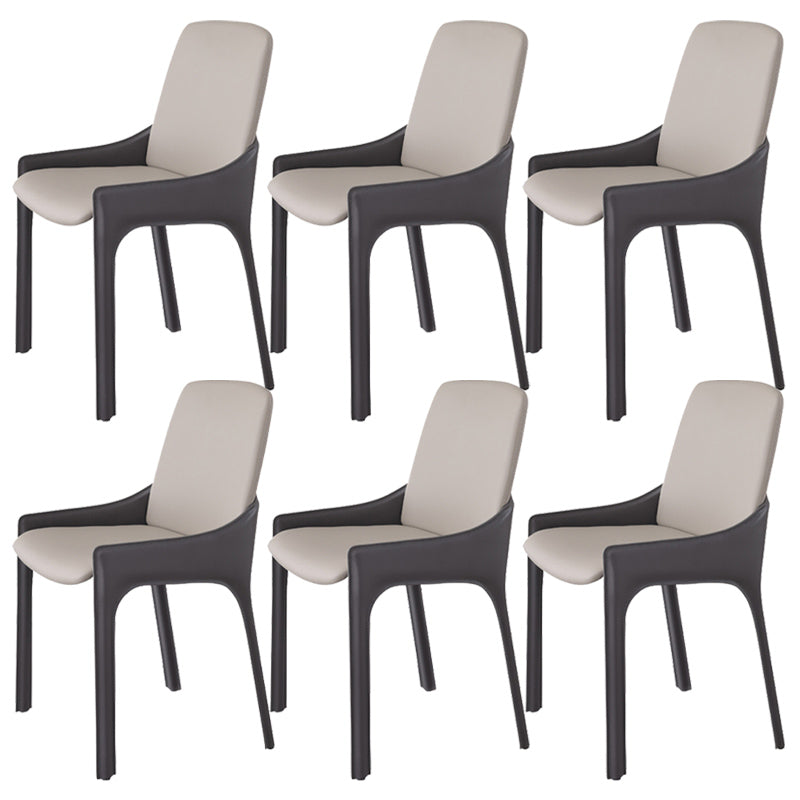 Faux Leather Arm Dining Chairs Modern Home Dining Side Chair