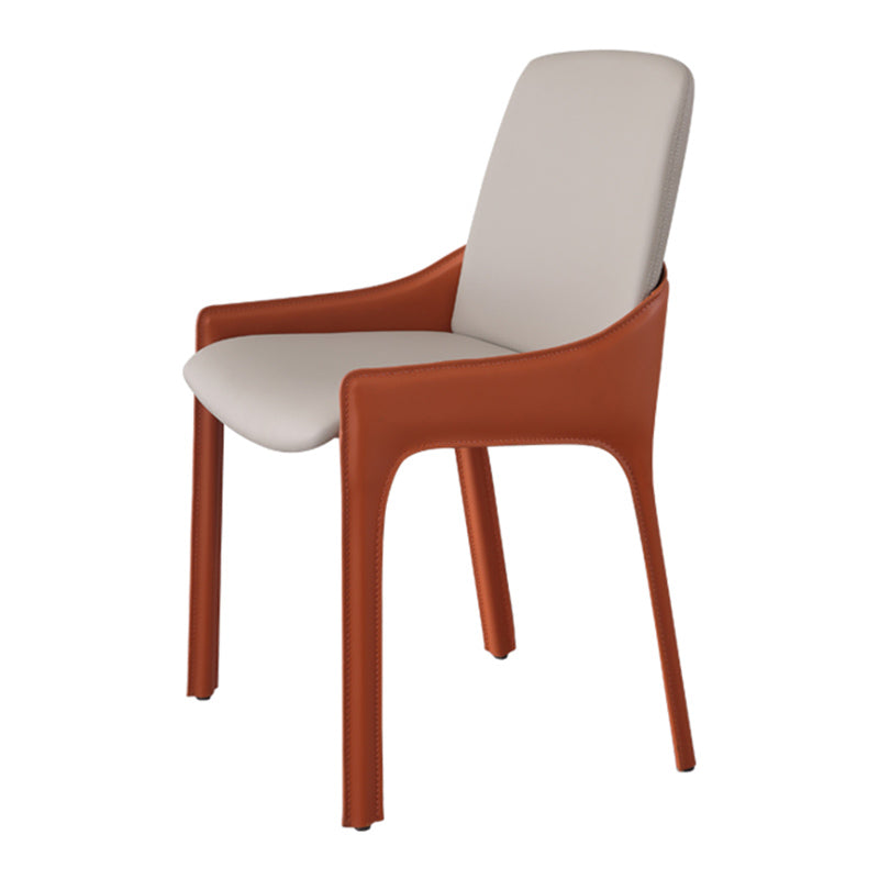 Faux Leather Arm Dining Chairs Modern Home Dining Side Chair