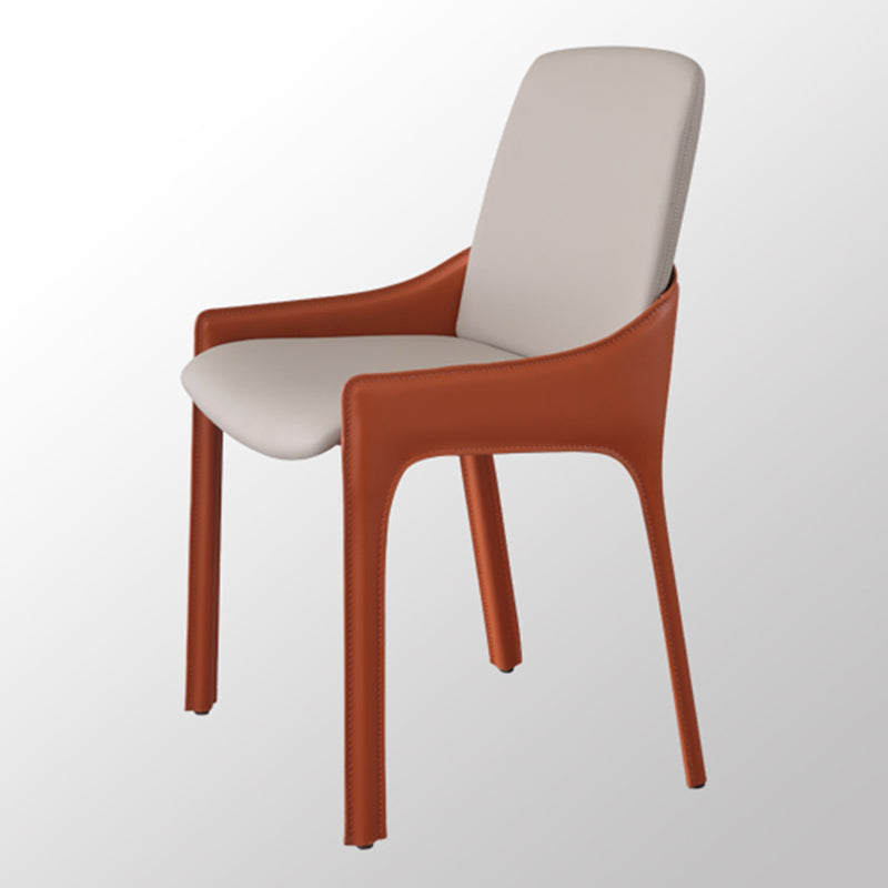 Faux Leather Arm Dining Chairs Modern Home Dining Side Chair