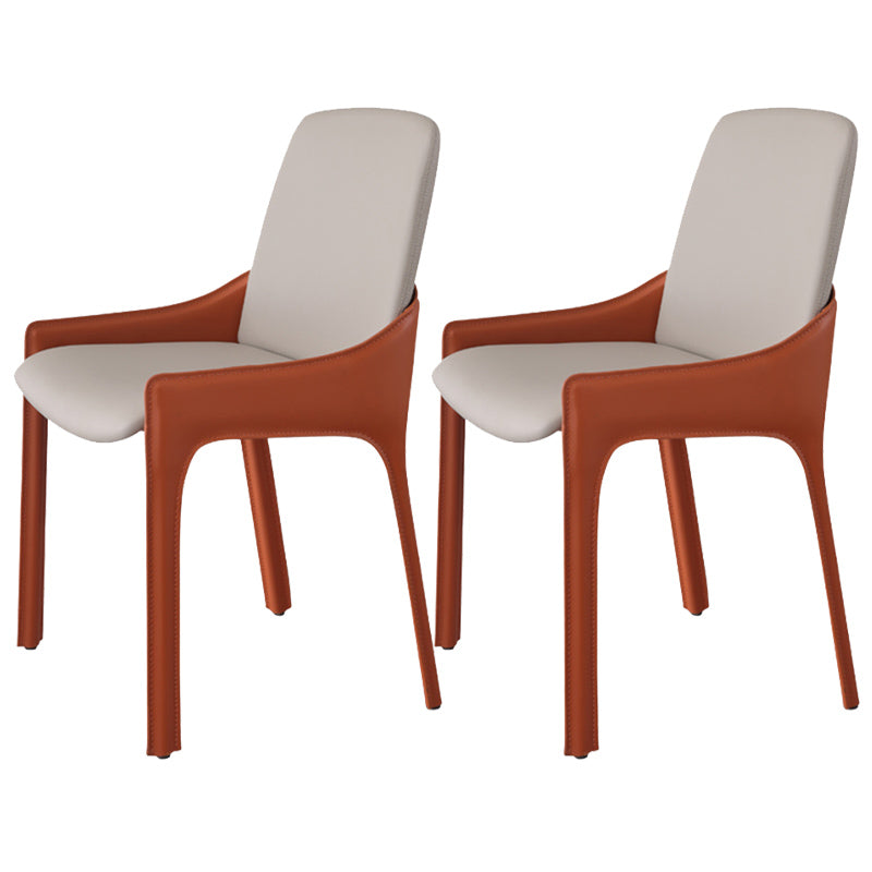 Faux Leather Arm Dining Chairs Modern Home Dining Side Chair